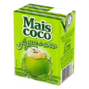 Água De Coco Esterilizada Mais Coco Tetra Pak 200Ml Caixa c/ 24 Unid