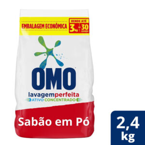 Lava Roupa Em Pó Omo Lavagem Perfeita 2,4kg
