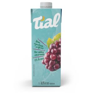 Suco Pronto Néctar Uva Tial Tetra Pak 1L Caixa c/12 Unid.
