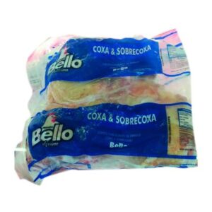 Coxa E Sobrecoxa Com Pele E Osso Envelopada Congelada Bello  Caixa c/ 18 Kg