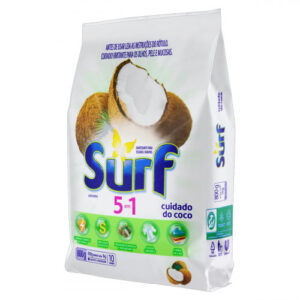 Lava-Roupas em Pó 5 em 1 Cuidado do Coco Surf Pacote 800g