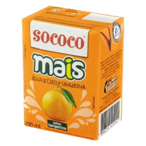 Água De Coco Tangerina Sococo Mais Caixa 200Ml Caixa c/ 24 Unid